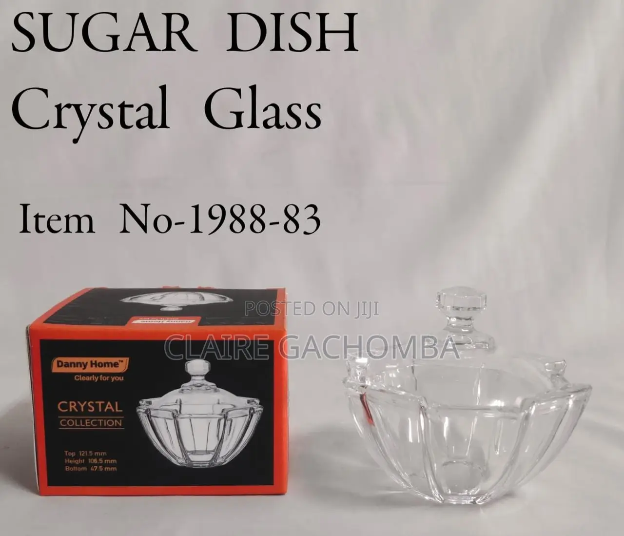 Crystal Glass Sugar Dish