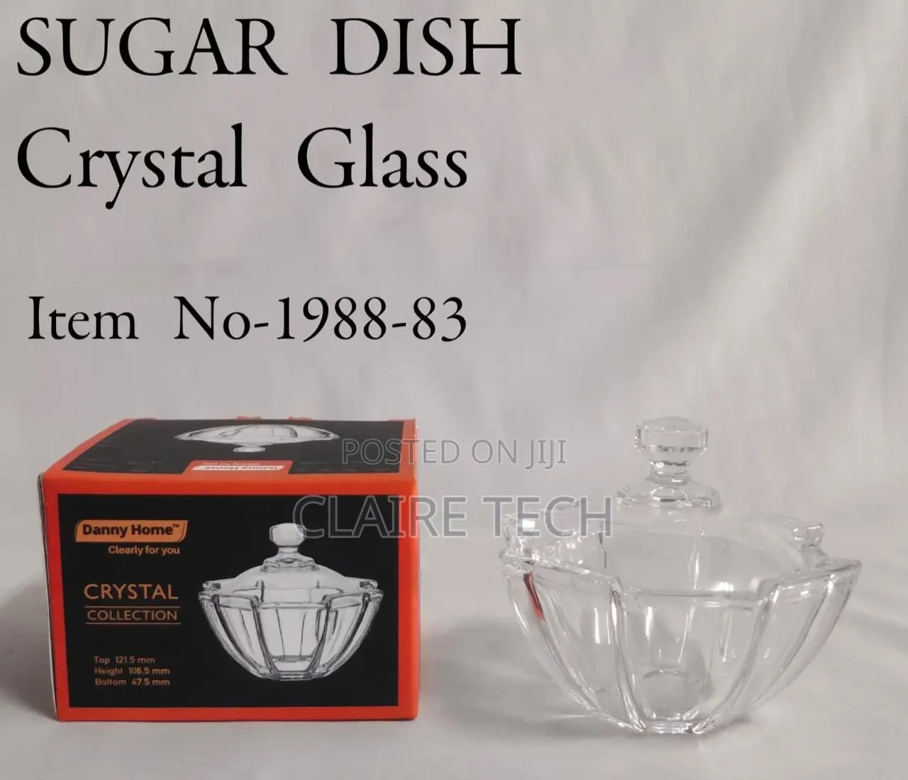 Crystal Glass Sugar Dish