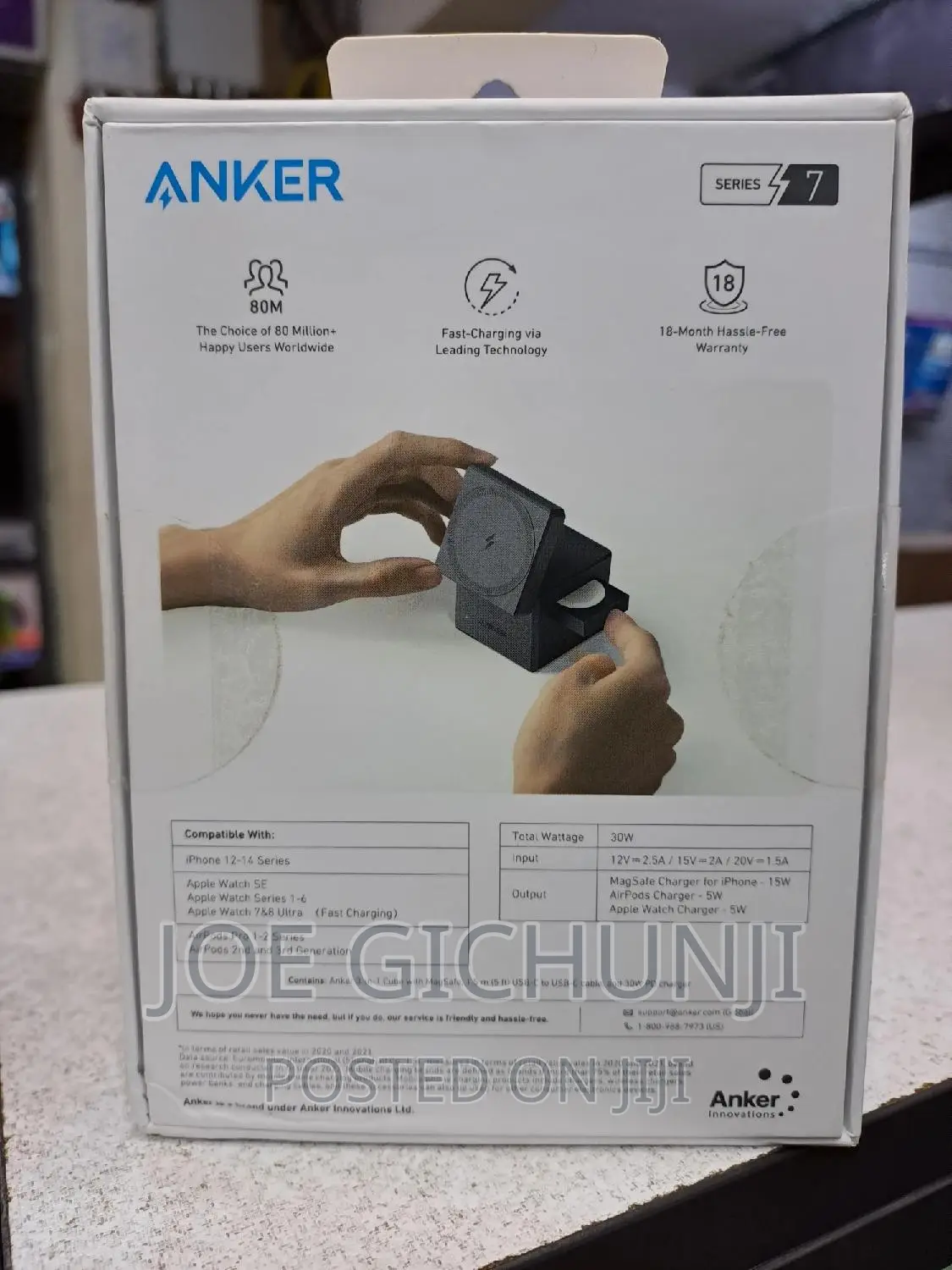 Anker 3-in-1 Cube With Magsafe- Wireless Charging Station