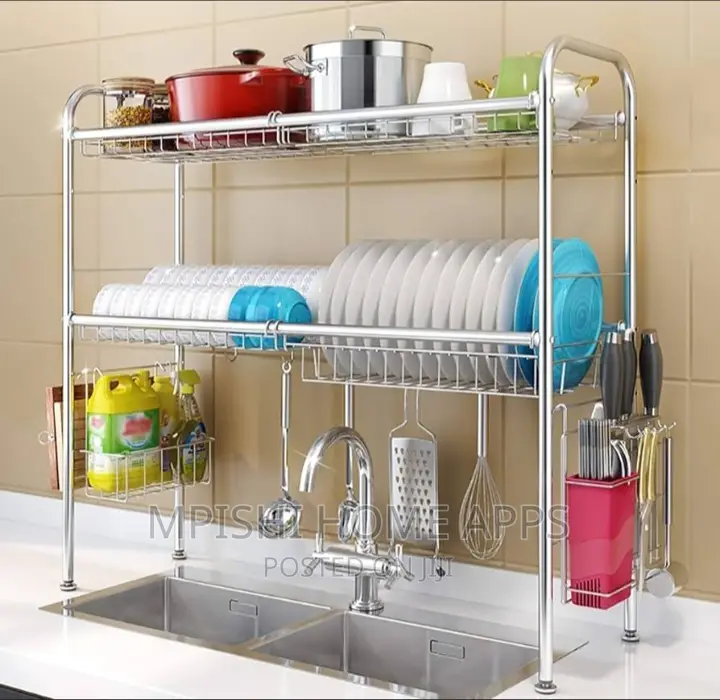 Stainless Steel Over The Sink Dish Drainer