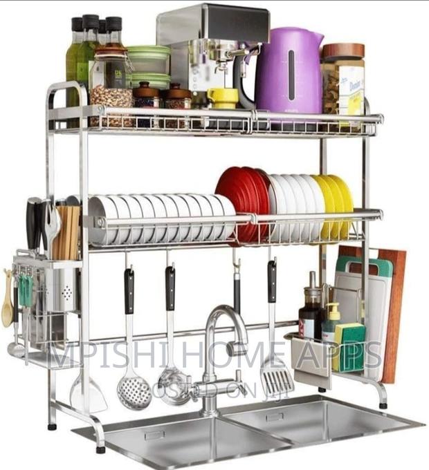 Stainless Steel Over The Sink Dish Drainer - thumbnail 3