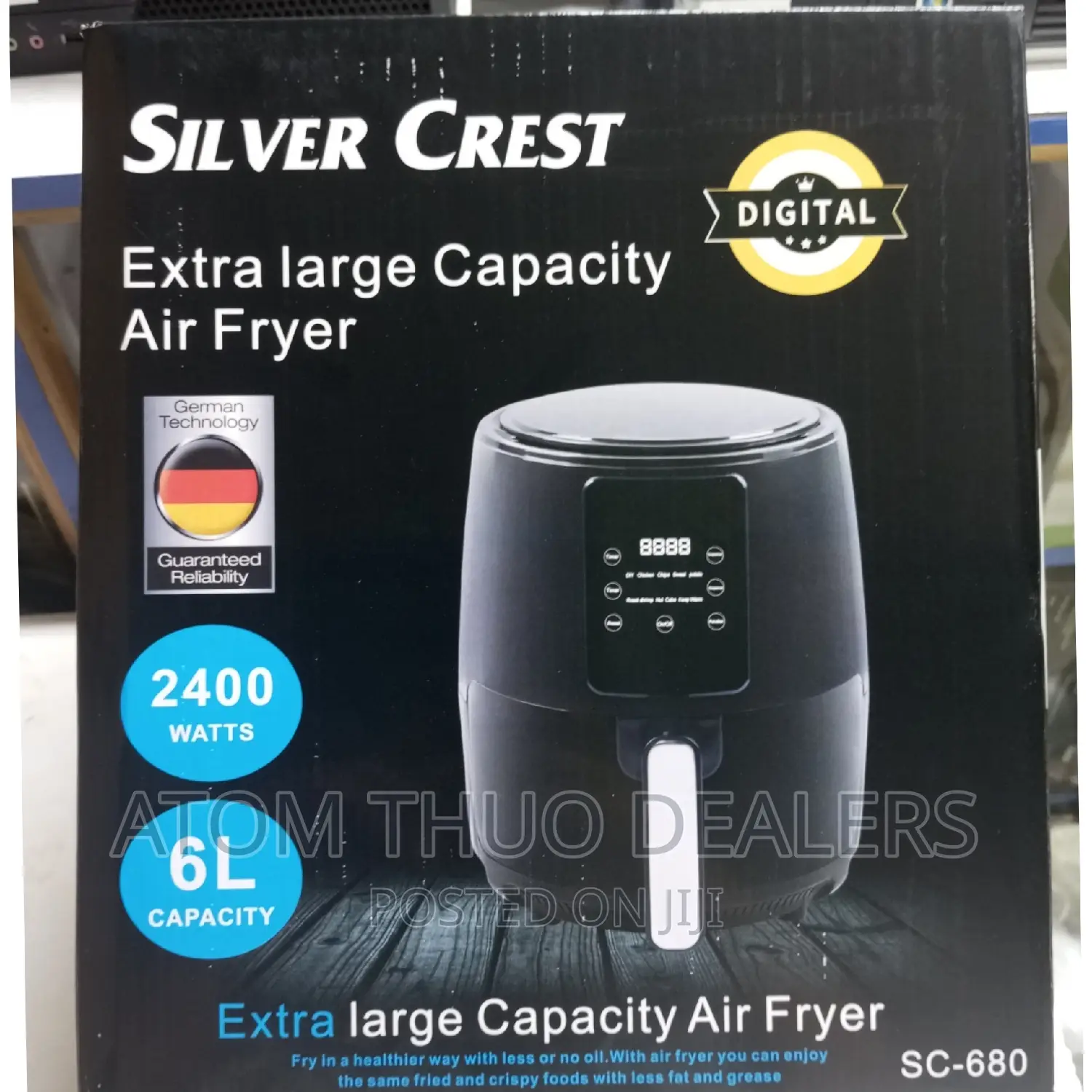 6ltrs Extra Large Capacity Silvercrest Air Fryer