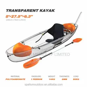SINGLE PERSON CLEAR KAYAK With 1 Back Seat
