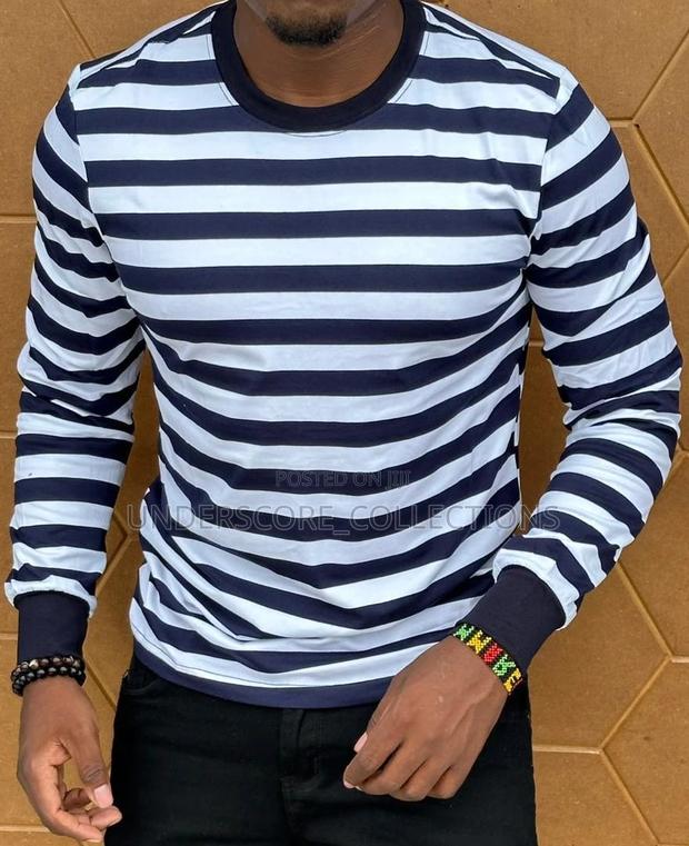 Unisex Casual Stripped Longsleeved Tshirts