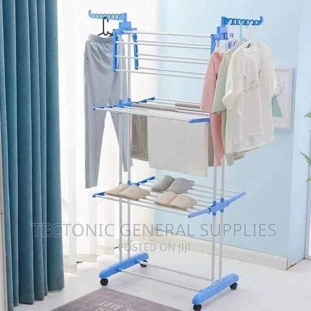 *New Arrival* *40kg 3 Layer Metallic Cloth Hanger Stand - thumbnail 2