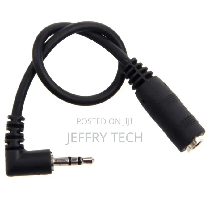 2.5mm (Male) to 3.5mm (Female) Stereo Audio Jack Adapter