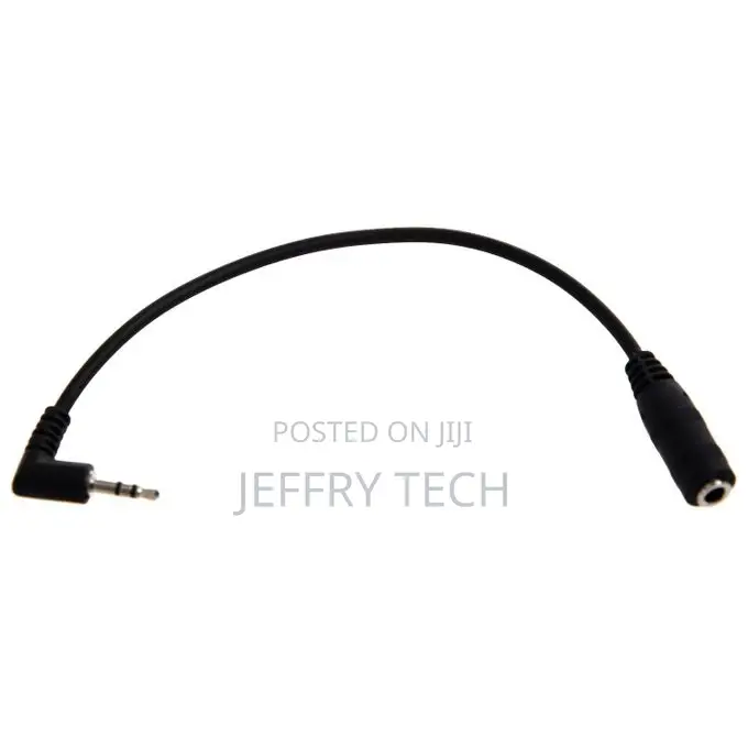 2.5mm (Male) to 3.5mm (Female) Stereo Audio Jack Adapter