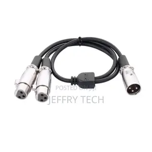 XLR Cable 1 Male to 2 Female Can Non Cable Microphone Audio