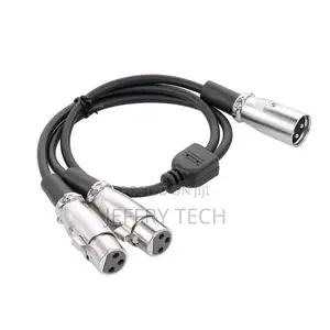 XLR Cable 1 Male to 2 Female Can Non Cable Microphone Audio