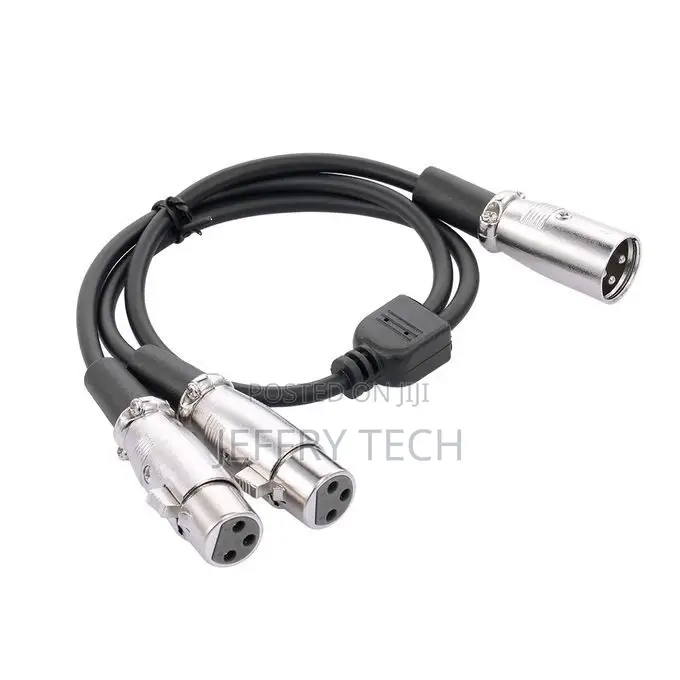 XLR Cable 1 Male to 2 Female Can Non Cable Microphone Audio