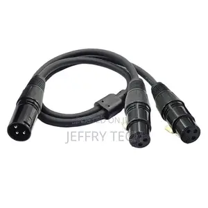 XLR Female Jack Double 2 Male Plug Splitter Cord Audio Expan