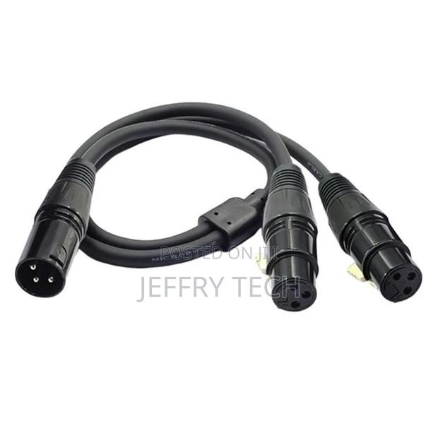 XLR Female Jack Double 2 Male Plug Splitter Cord Audio Expan