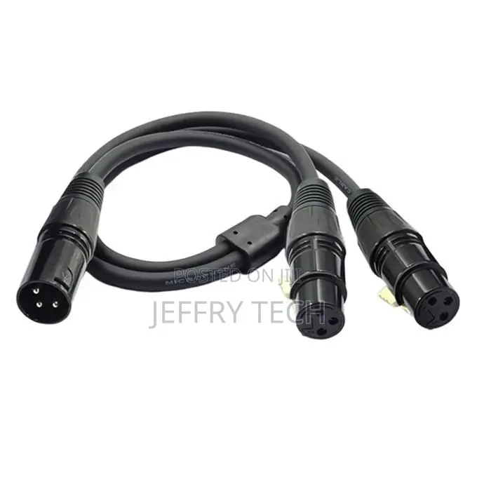 XLR Female Jack Double 2 Male Plug Splitter Cord Audio Expan