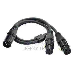 XLR Female Jack Double 2 Male Plug Splitter Cord Audio Expan