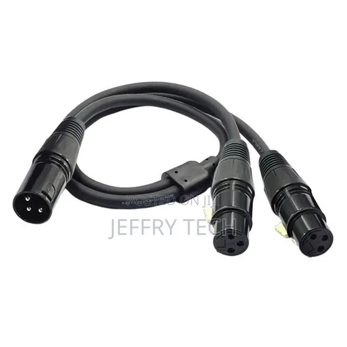XLR Female Jack Double 2 Male Plug Splitter Cord Audio Expan