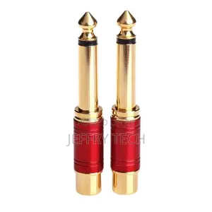 6.35mm 1/4 Inch Male Mono TS to RCA Female Interconnect Audi