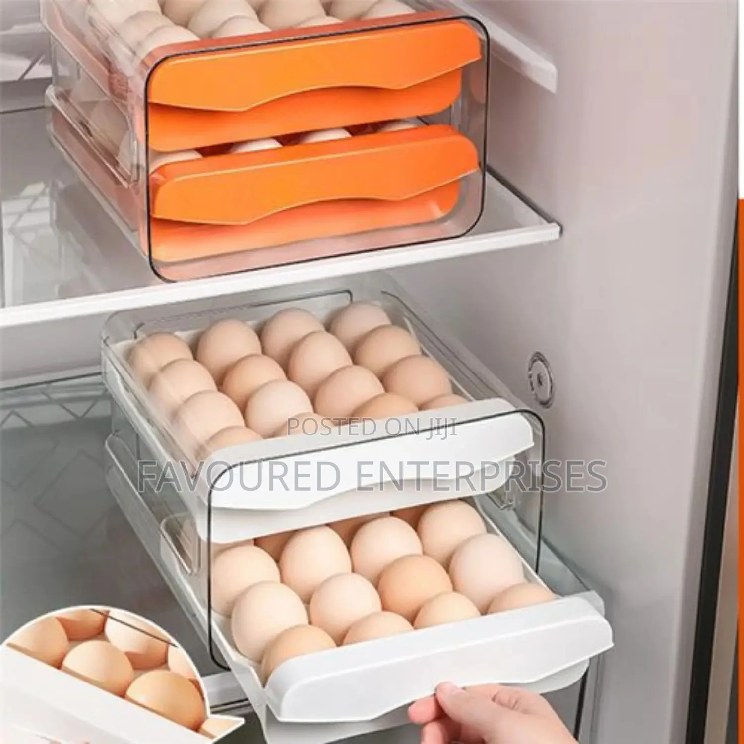Egg Organizer Storage Drawer 32 Grid