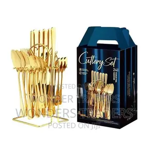 High Quality Gold Polished 24pcs Cutlery Set