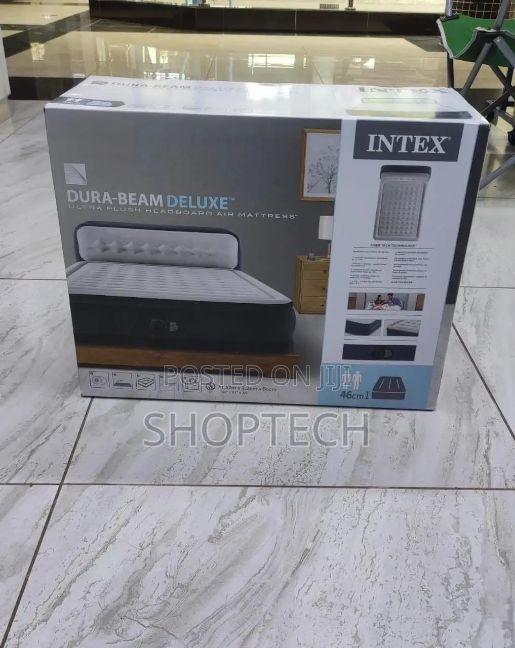 *Intex Dura Beam Airbed With Inbuilt Electric Pump
