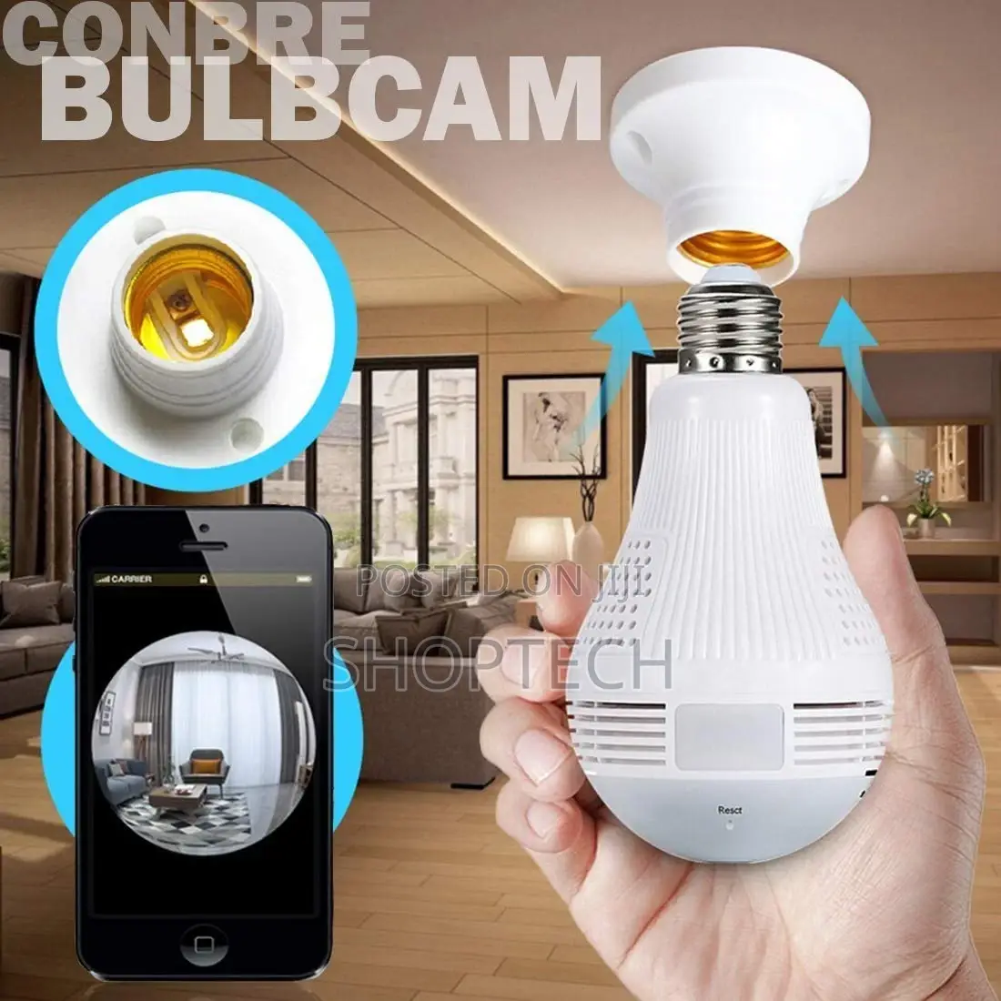 *Home Security Wifi Bulb Camera