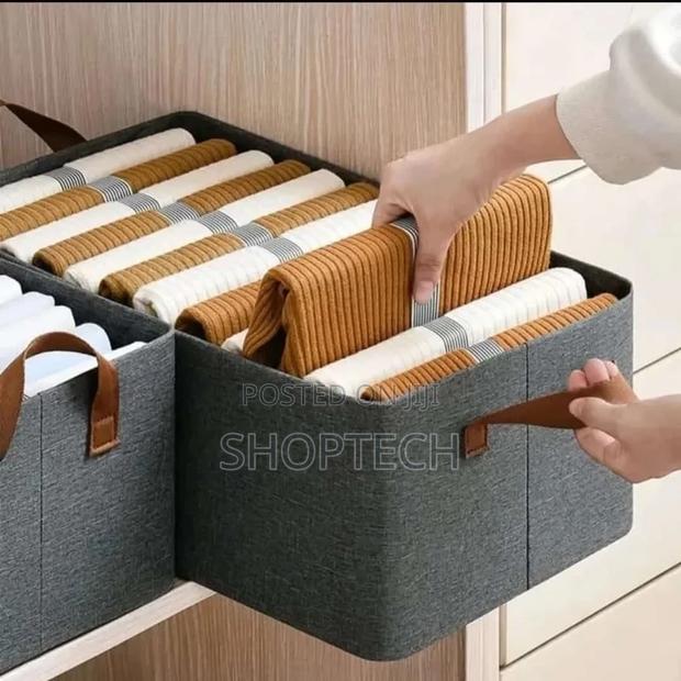 *Metal Frame Storage Box Closet Jeans Organizer* - thumbnail 2