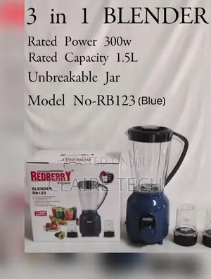 Quality 3 in 1 Redberry Blender Blue