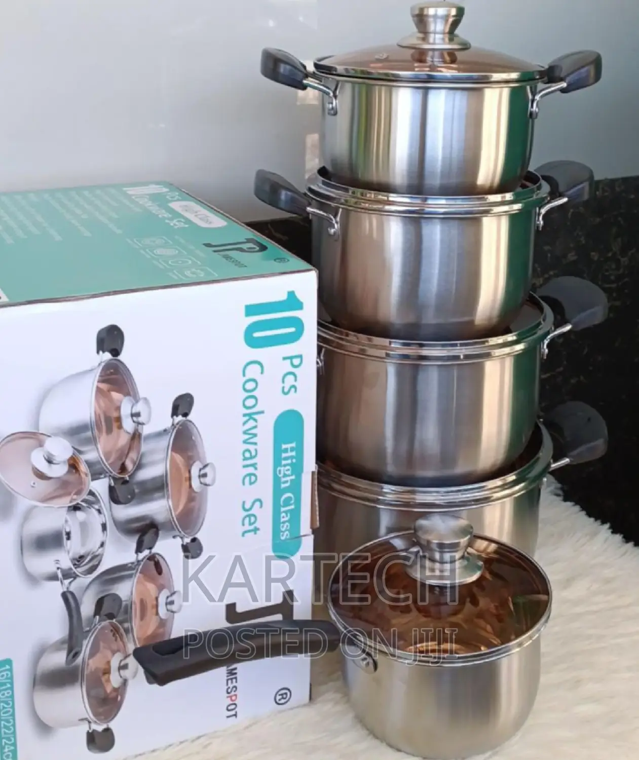 10 PCS James Pot Stainless Cookware