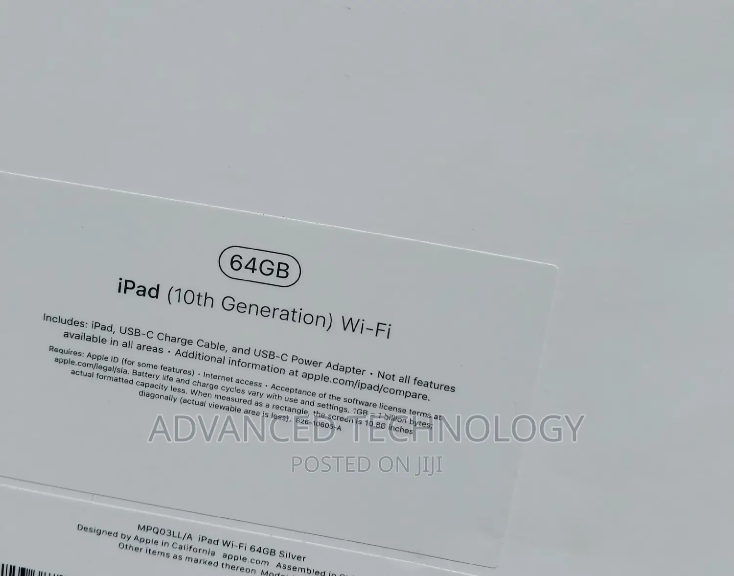 New Apple iPad (2022) 64 GB Silver