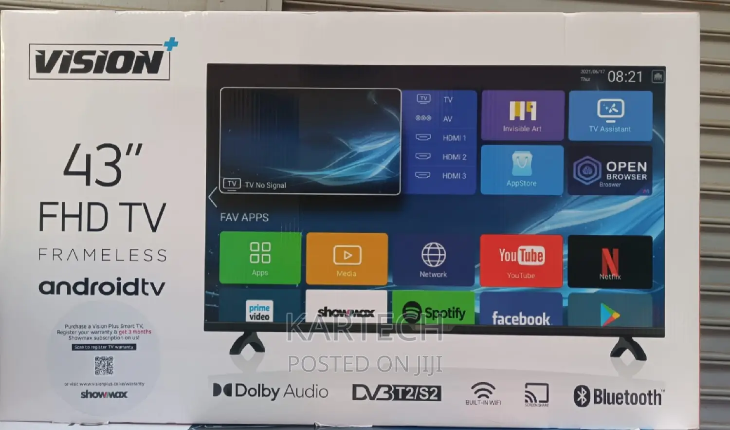 Vision Plus Vp8843sf - 43" FHD Frameless Android Os Smart Tv