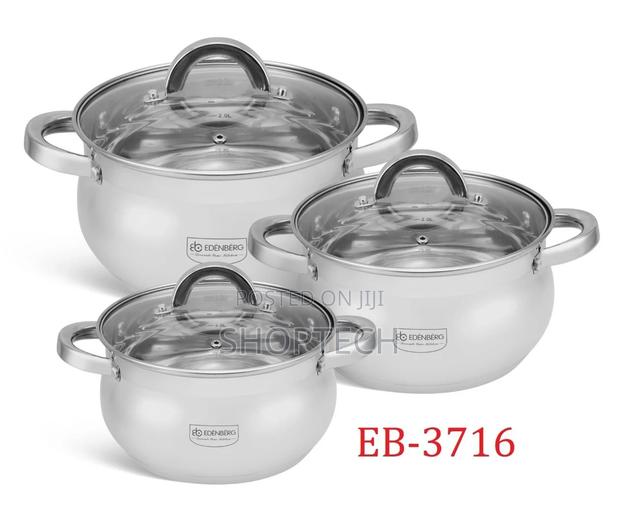 6 Pieces EDENBERG Stainless Steel Cookware Pot - main view