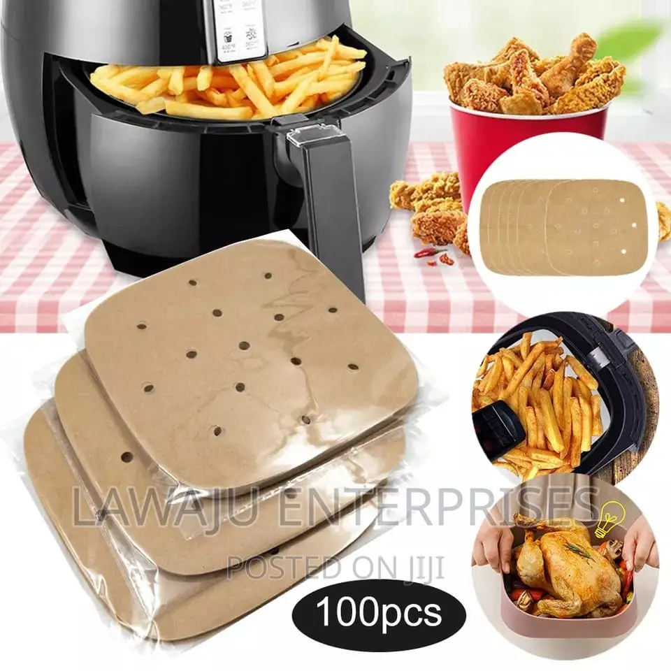 100 PCS Air Fryer Rectangular Paper