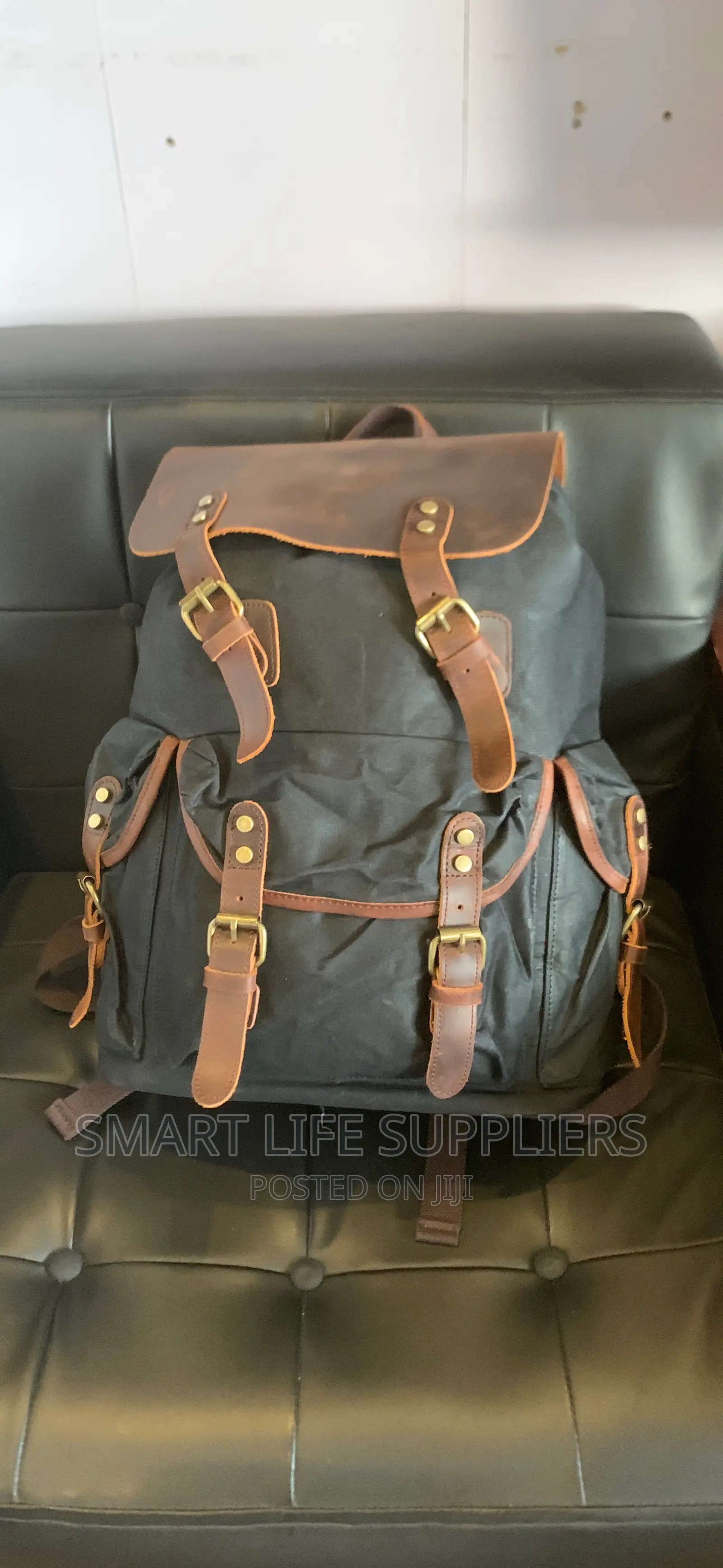 Waterproof Waxed Canvas Rucksack Vintage Laptop Backpack