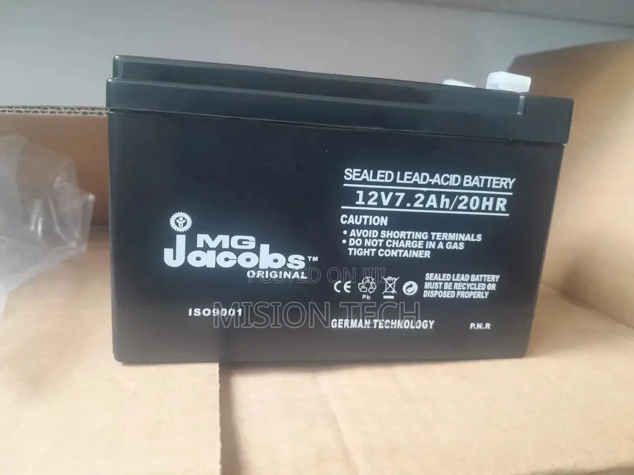 Jacobs Ups Battery 12v/7.2ah/20hr