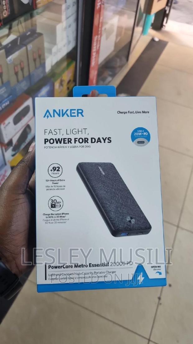 Anker Powercore Metro Essential 20000 Pd - Black Fabric - thumbnail 2