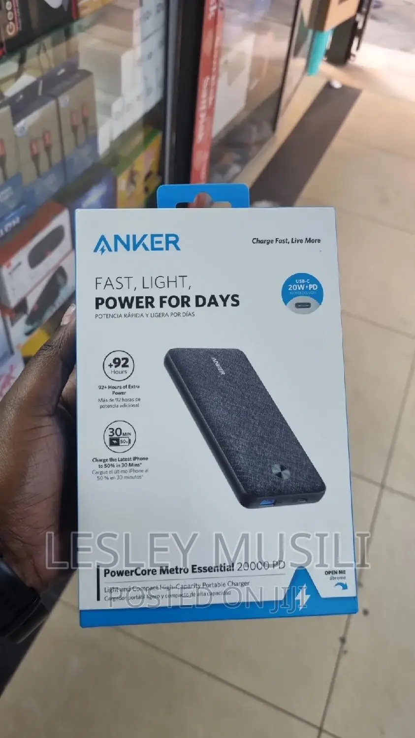 Anker Powercore Metro Essential 20000 Pd - Black Fabric