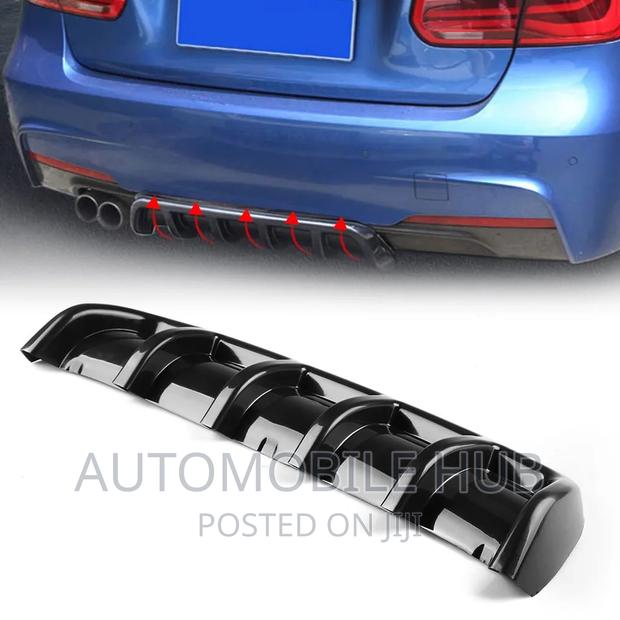 6 Fin Abs Plastic Bumper Rear Diffuser - thumbnail 2