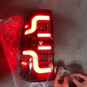 Hilux Vigo Smoked Led Tail Lights Black Tail Lamps