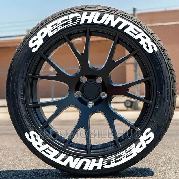 Speed Hunters Tire Stickers 8pcs Glue - main view