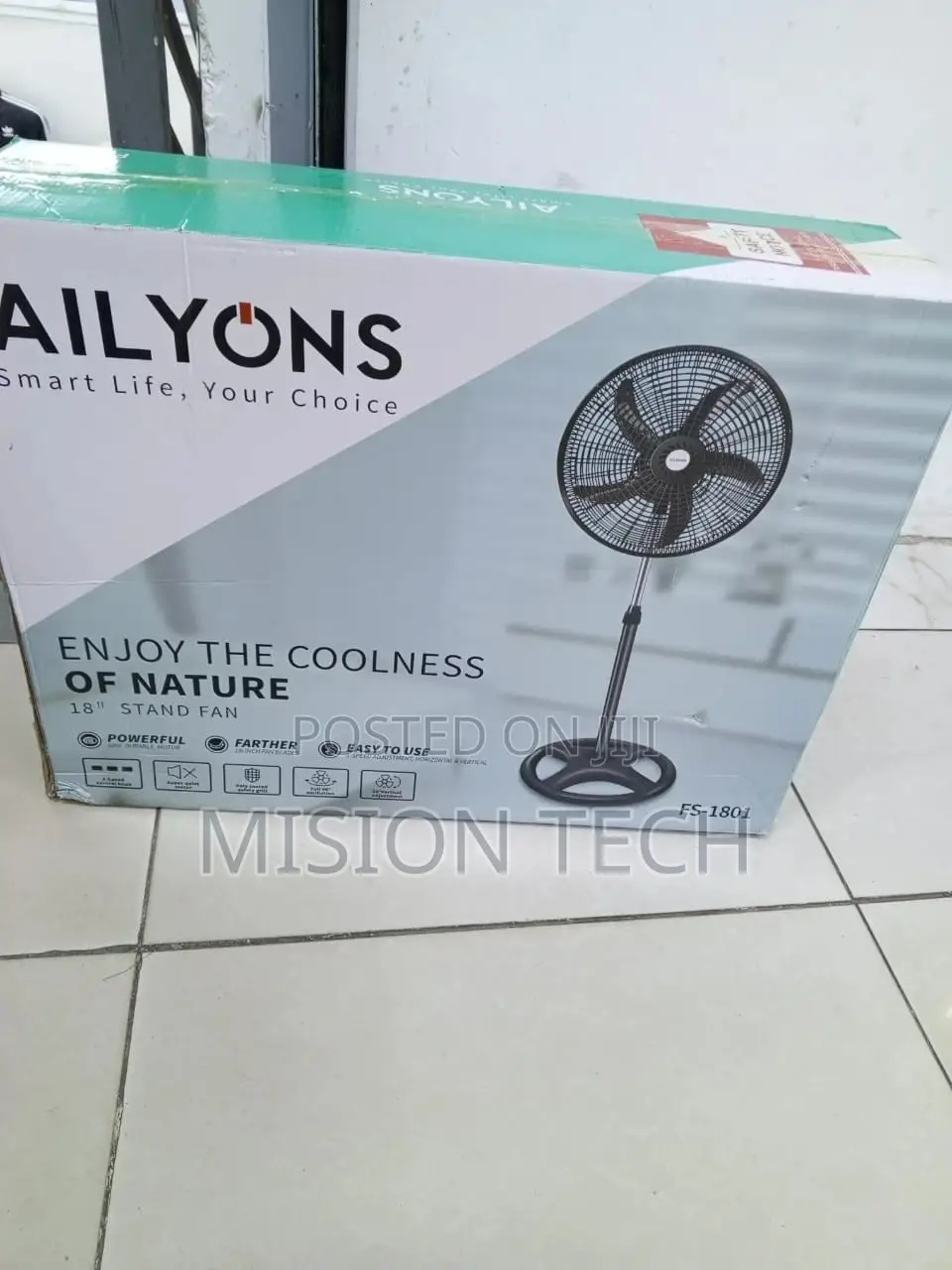 Standing Fan Ailyons 18 Inches