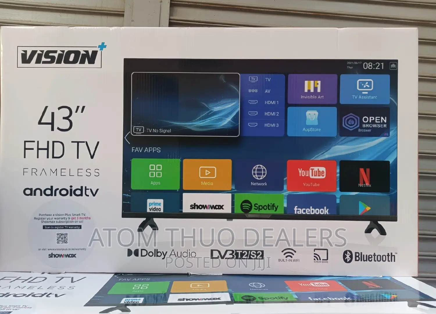 Vision Plus 43" FHD Frameless Android OS Smart TV