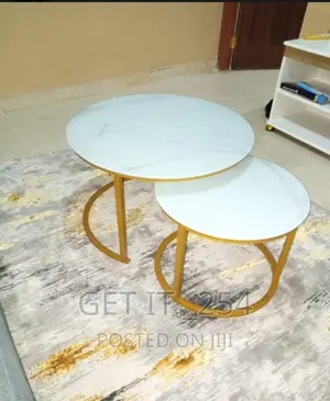Glass Nesting Table
70/50cm Diameter
With Marble Pattern/Pla