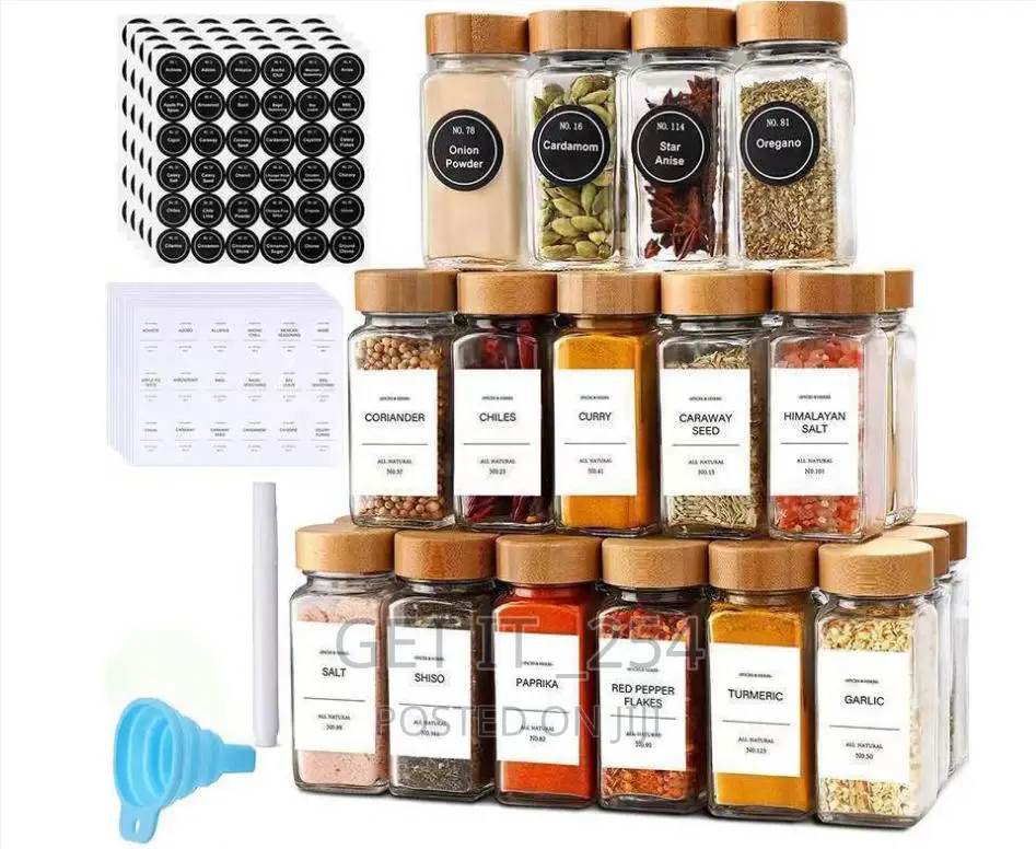 30pcs Glass Spice Jars