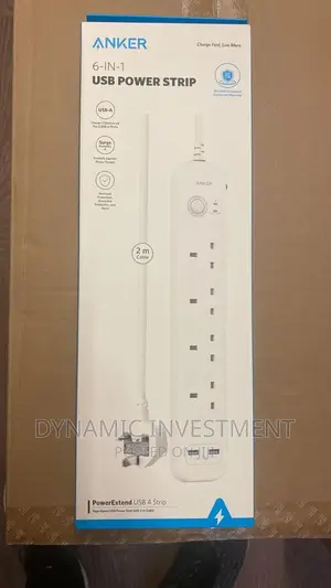 Anker Extension Power Strip With 2 USB Ports Home, Office,