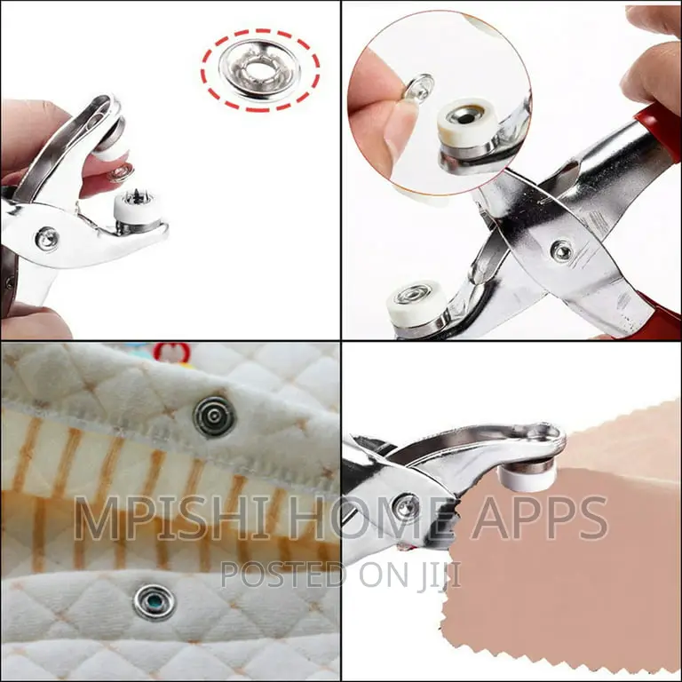 Metallic Snup Button Pliers Set