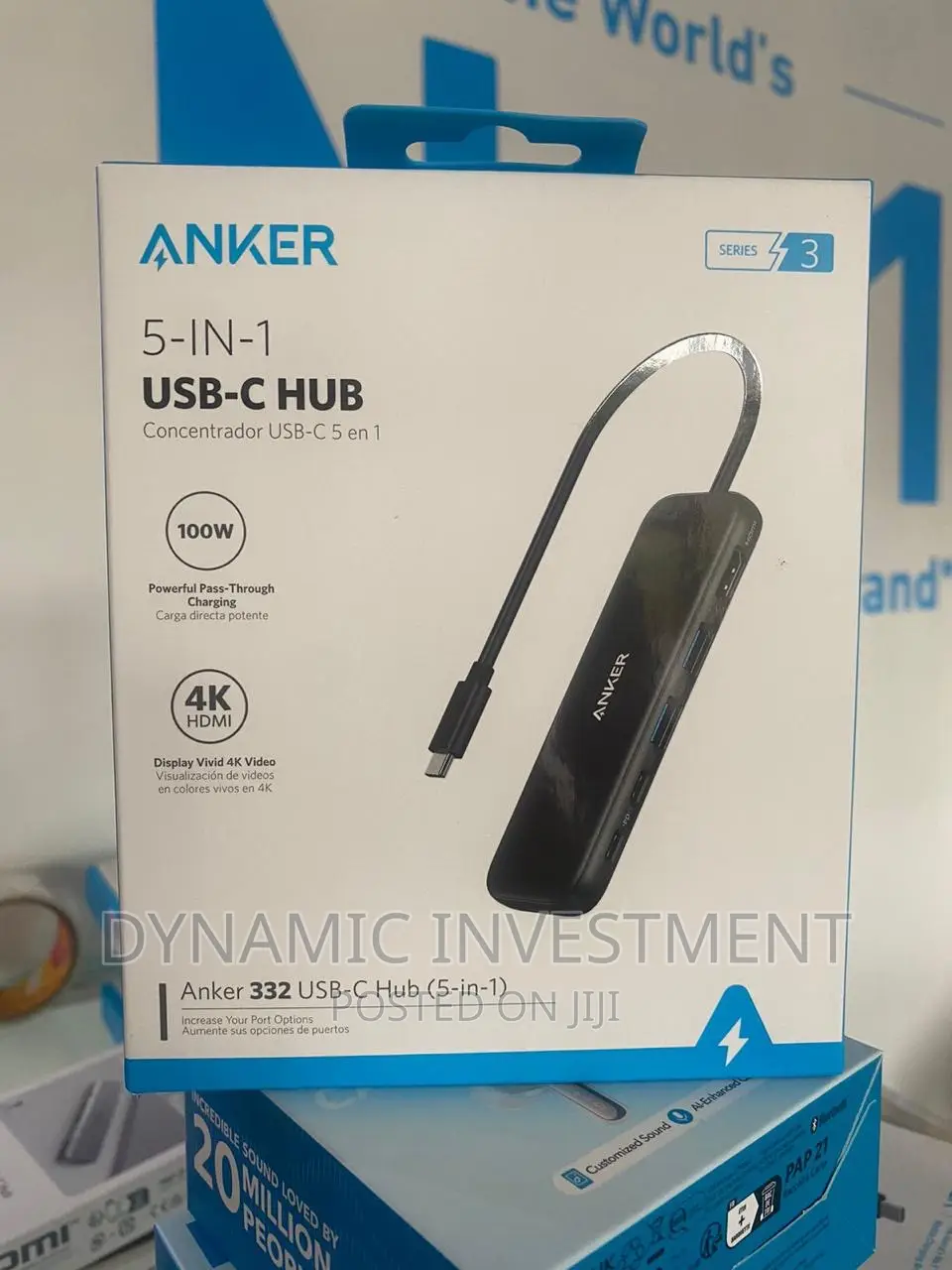Anker 332 USB-C Hub (5-in-1) With HDMI Display, 5gbps -