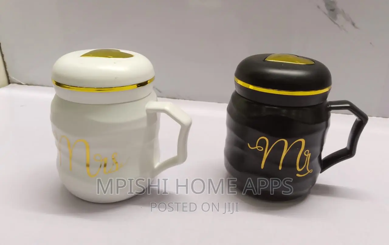 Fancy Couple Cups 
Branded Mr Mrs King Queen (380ml-440ml)