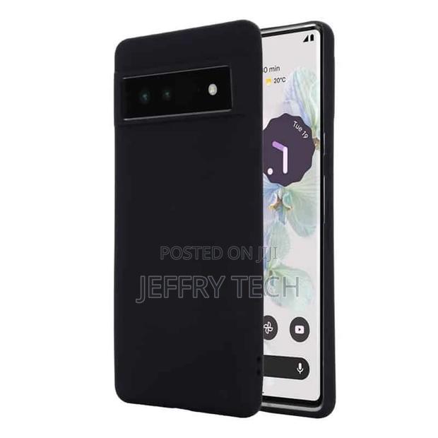 Soft Silicone Black Case With Lanyard - For Google Pixel 7a - main view