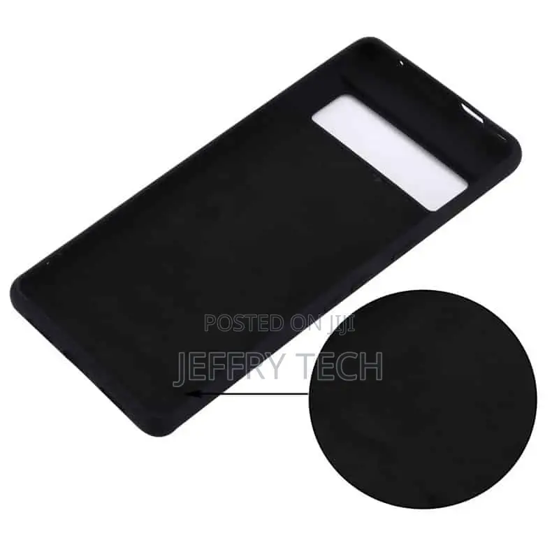 Soft Silicone Black Case With Lanyard - For Google Pixel 7a