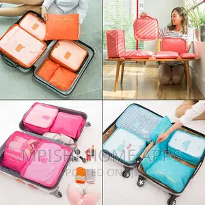 6pcset Travel Suitcase Organizer Foldable Cosmetic Organizer