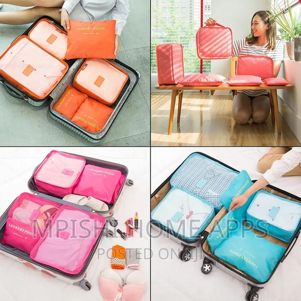 6pcset Travel Suitcase Organizer Foldable Cosmetic Organizer - main view